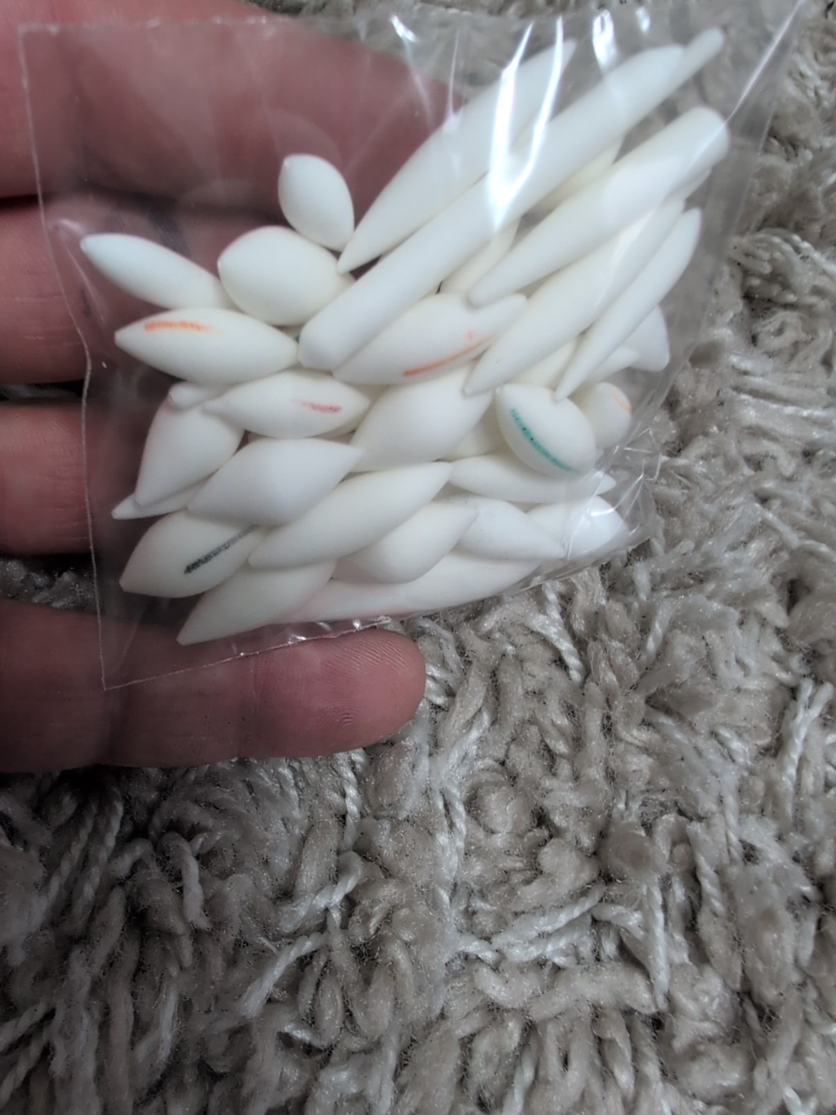 Fishing Float Bodies Pack Of 40. Rohacell Foam Very Strong. Lot 9 With Holes