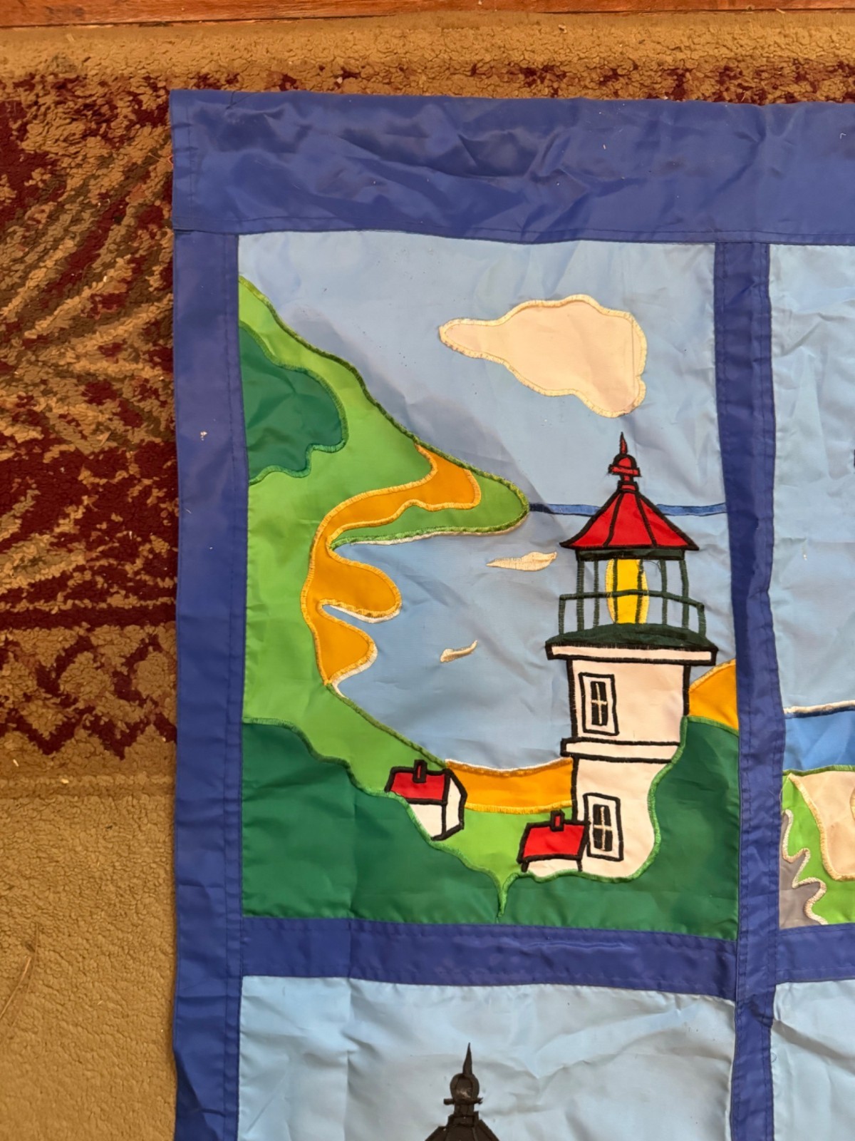 Oregon Coast Lighthouses Wall Hanging flag Quilt pattern Art READ