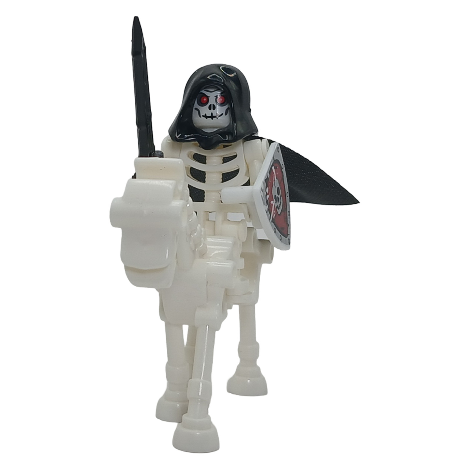 MOC Skeleton Black White Knight Riders Custom Minifig