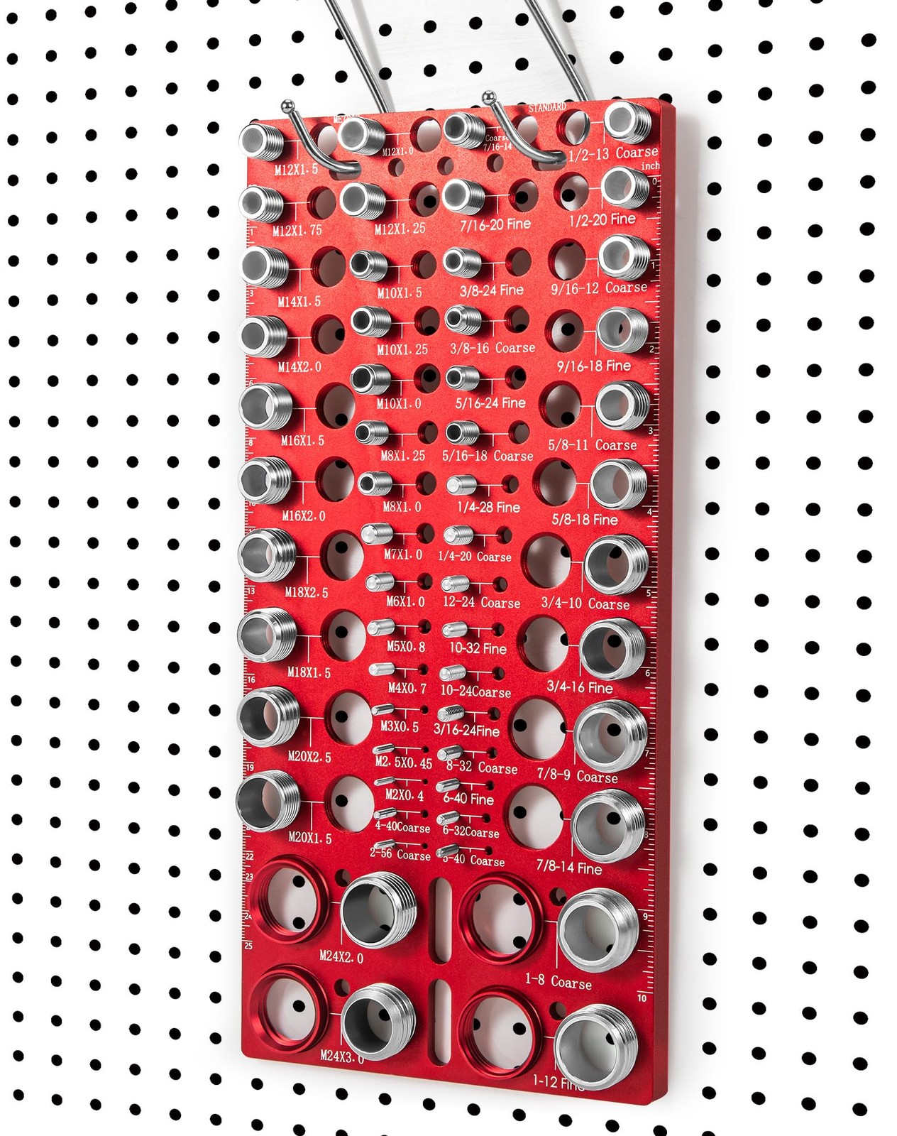Thread Checker 56 Size Bolt Nut Gauge SAE Metric Thread Identifier Tool