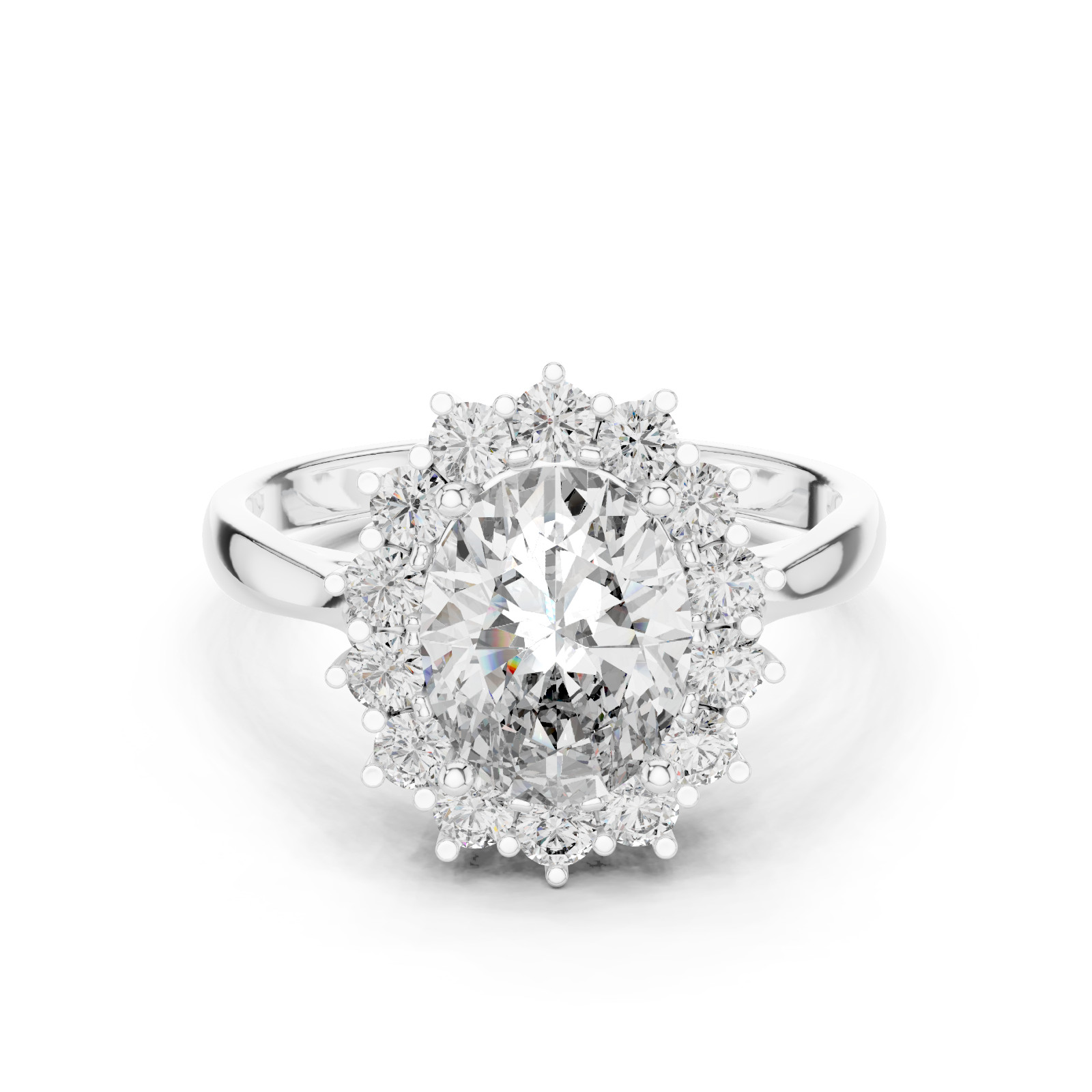 3 Gm Silver 925 Engagement Ring Gift For Her 2.5 Cts Oval Lab Grown Diamond Ring