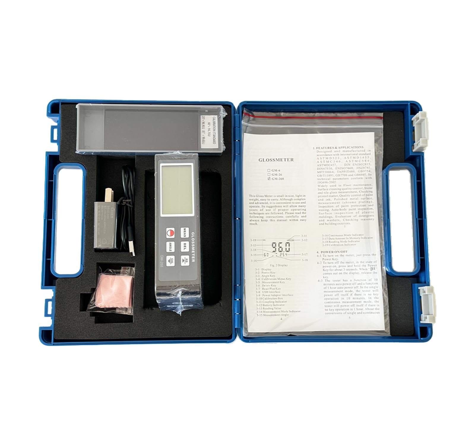 SULMILE GM-268 Gloss Meter Glossmeter 20º 60º 85º