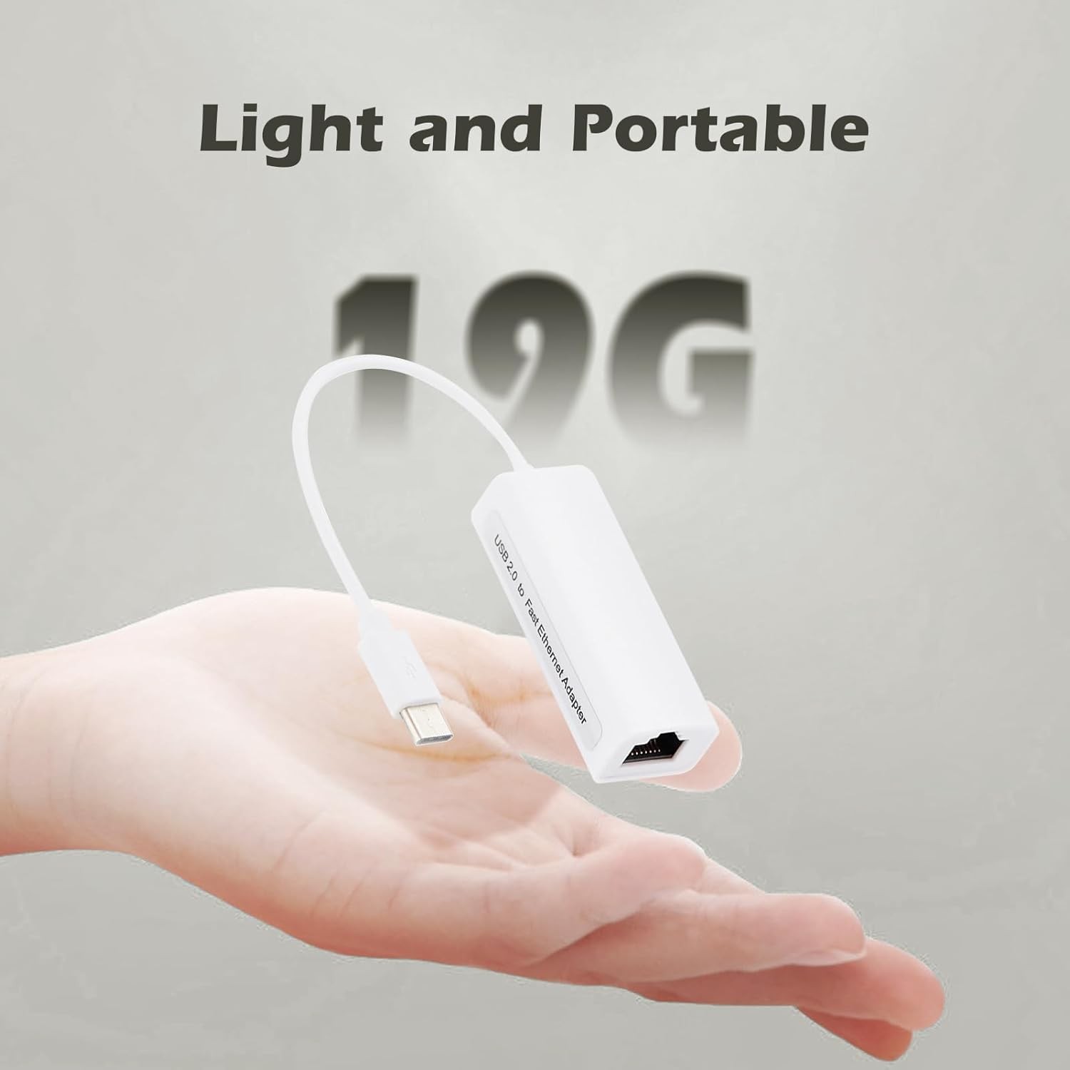 USB-C to Ethernet Adapter, High-Speed Network for Type-C Devices, White