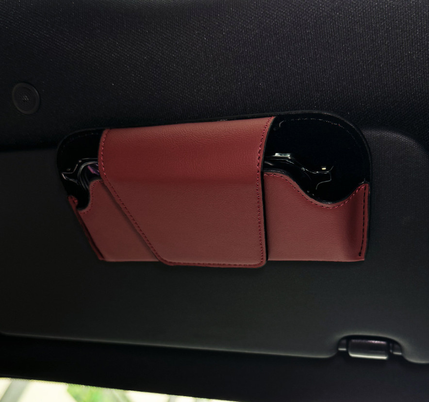 Universal Car Sunglasses Holder MultiFunction VisorGlasses Box Storage Organizer