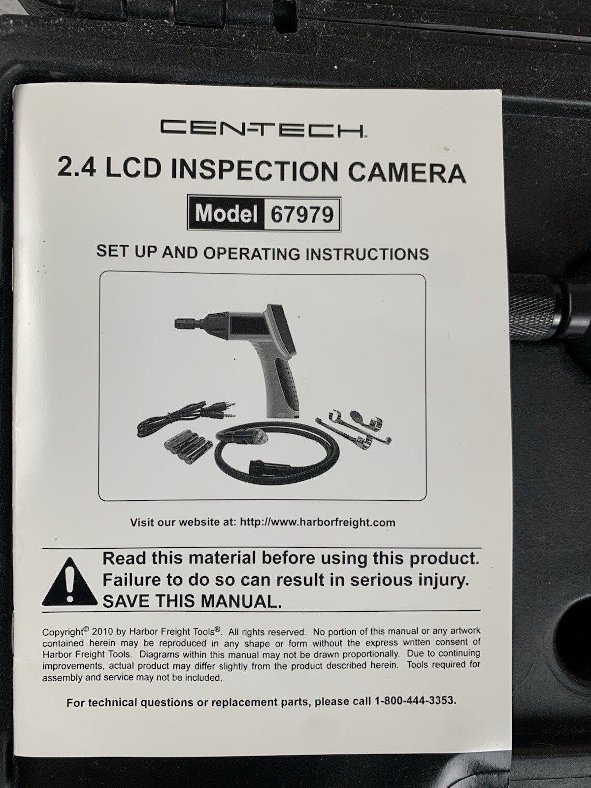 Cen-Tech 61839 High Resolution Digital Video Inspection Camera 2.4"