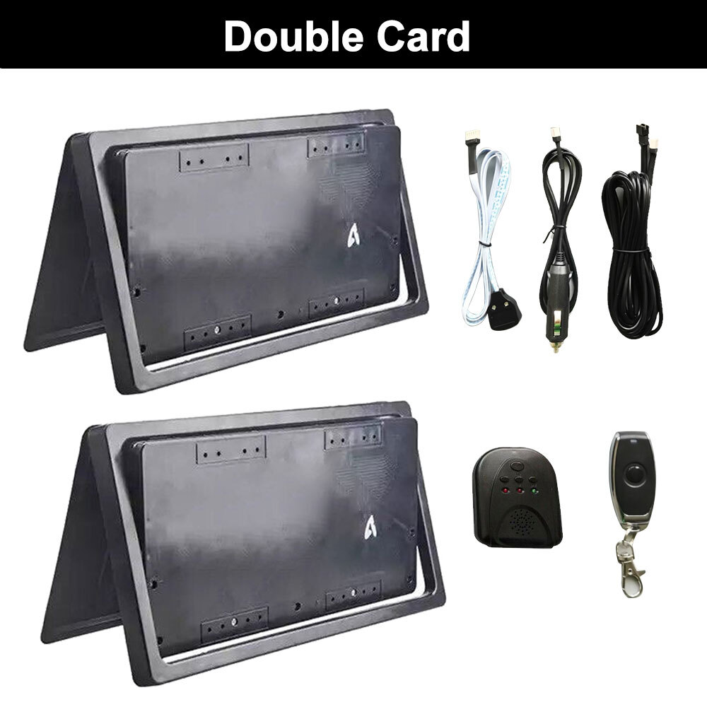 Car Front+Rear Plate Frame Holder with Wireless Remote US Standard For Car Shows