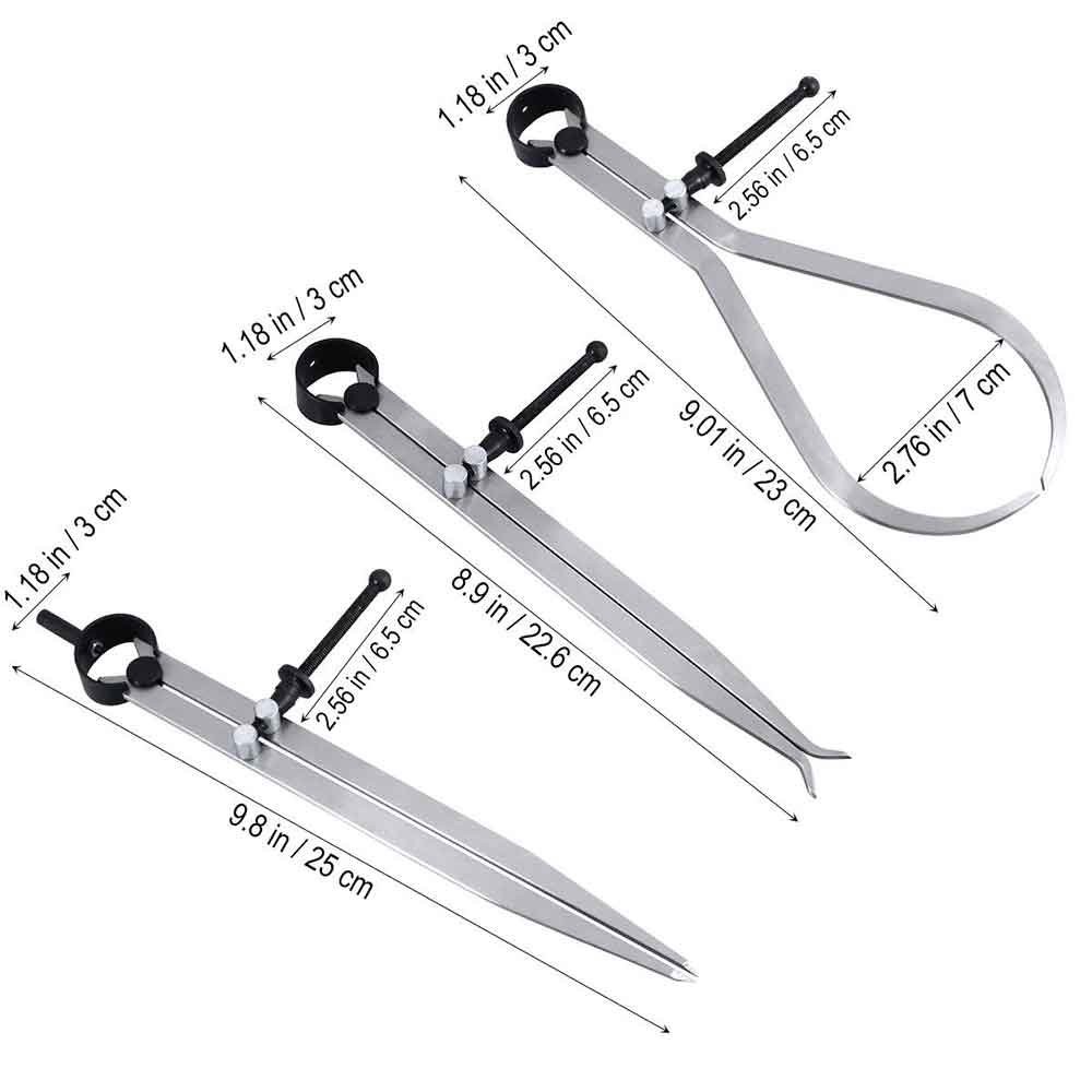 19053C 3 Pieces 8-Inch Spring Caliper / Divider Set