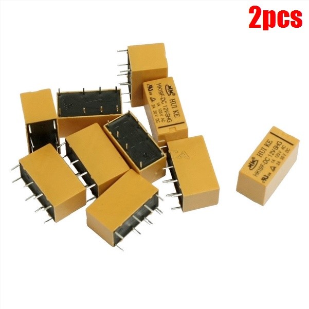 Mini 2X Coil Dpdt 8 Pin Dc 12V Power Relay Pcb Type 2No 2Nc New Ic rf