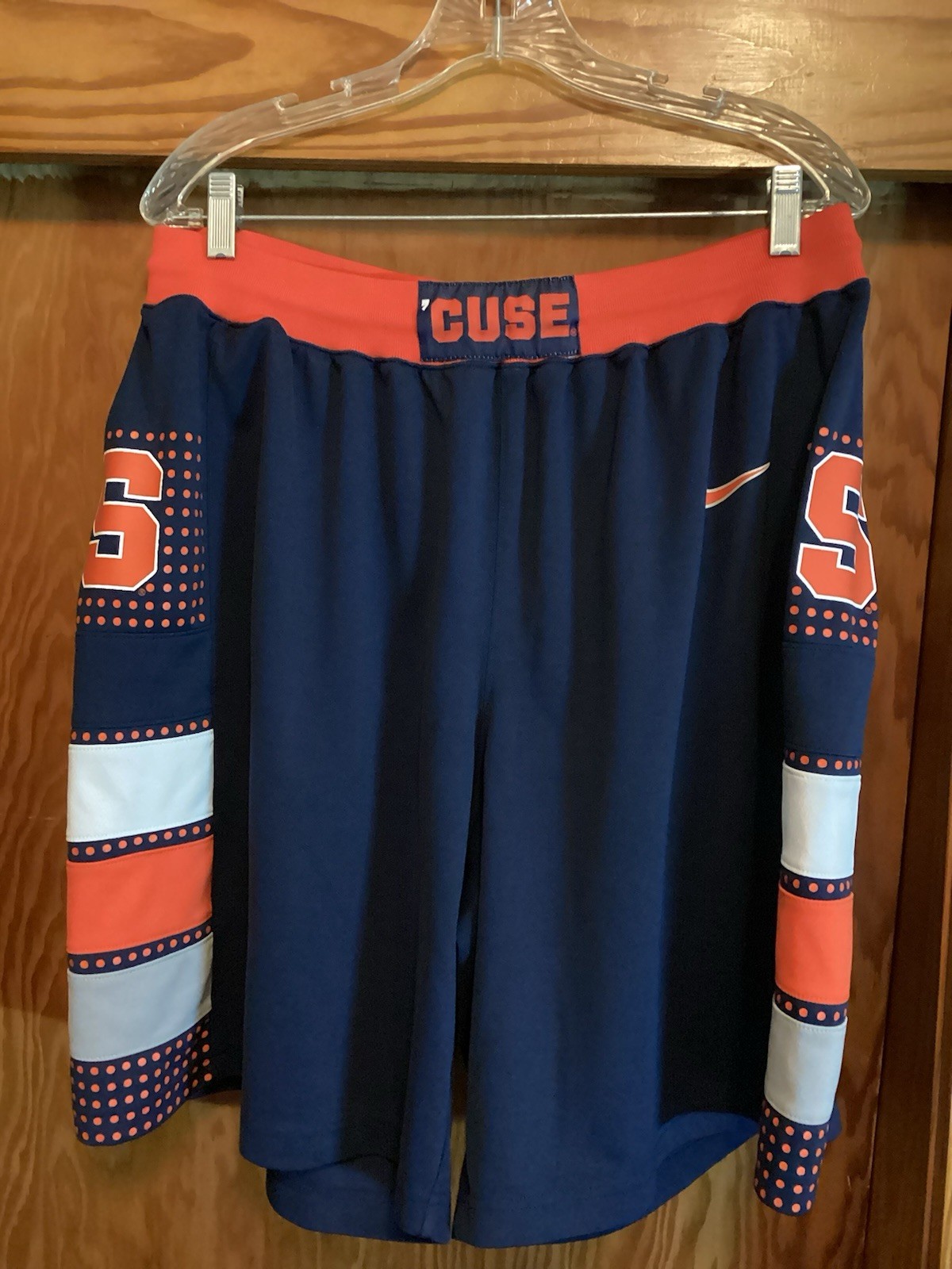 Nike Syracuse “CUSE” Authentic Basketball Shorts.(Size L)