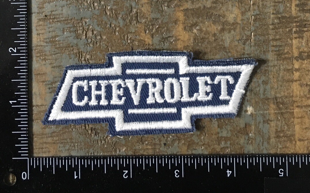 Vintage CHEVROLET Muscle Car Truck Bowtie Logo Embroidered Sew-On Patch 1960's