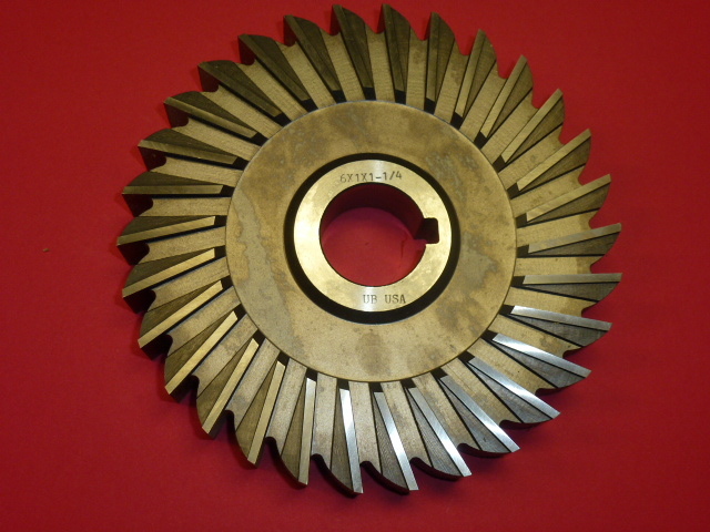 NOS! UNION BUTTERFIELD HSS SIDE TOOTH MILLING CUTTER, 6" x 1" x 1-1/4", B374