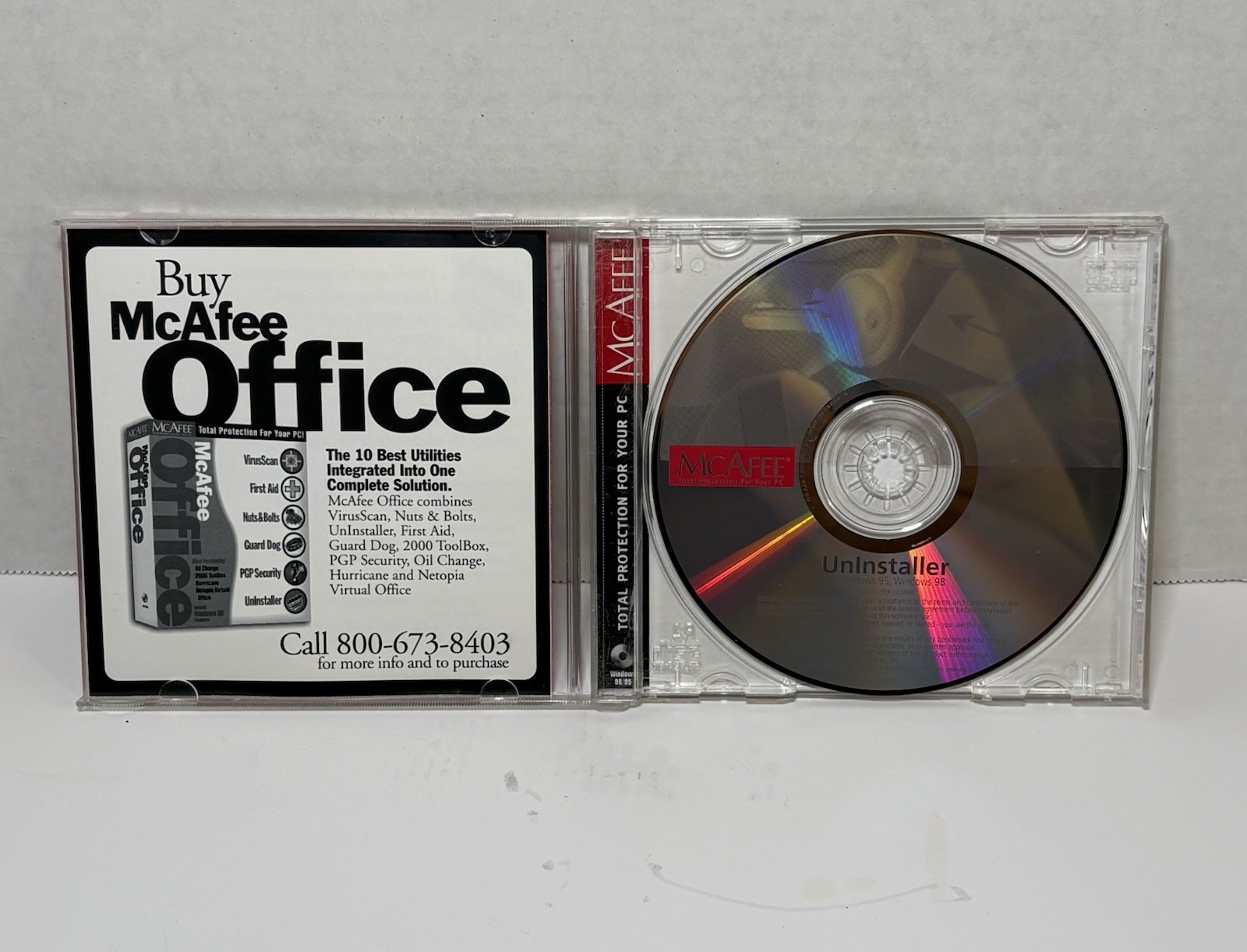 McAfee UnInstaller 6.0 Windows 95 98 PC CD-ROM Vintage Software