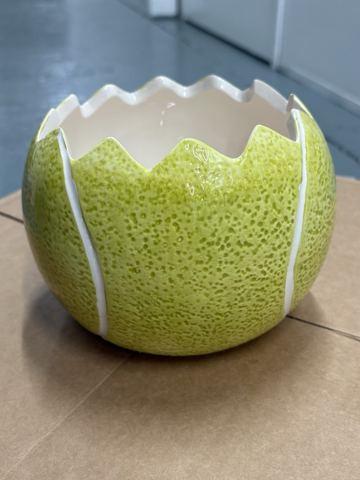 Tennis Ball Garden Planter 6" x 5" Textured Realistic Centerpiece
