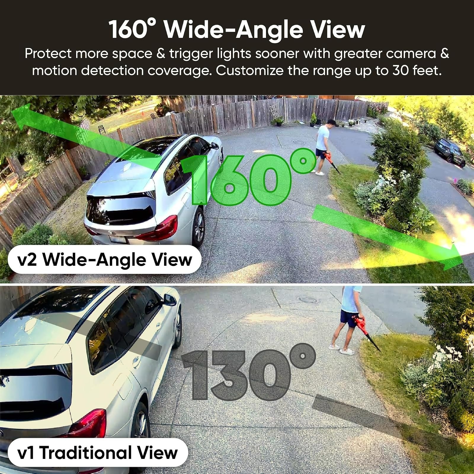 WYZE Floodlight Camera v2 - 2K HD Security Camera with Night Vision