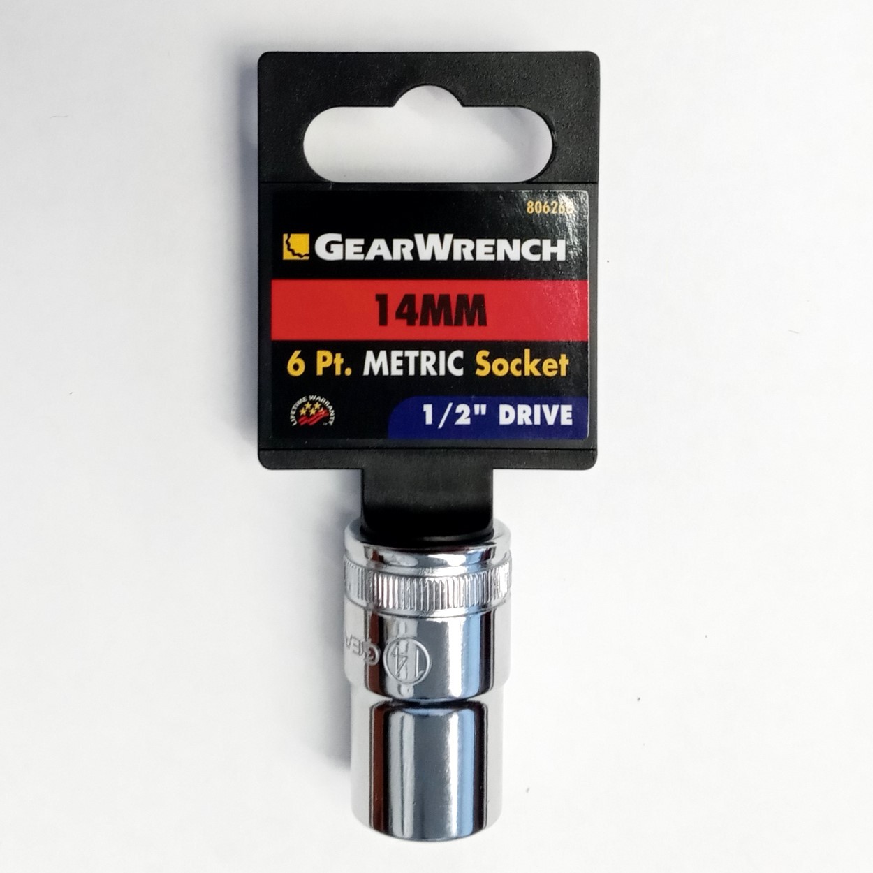 GearWrench 80626 14mm 1/2" Drive Metric Socket 6pt.