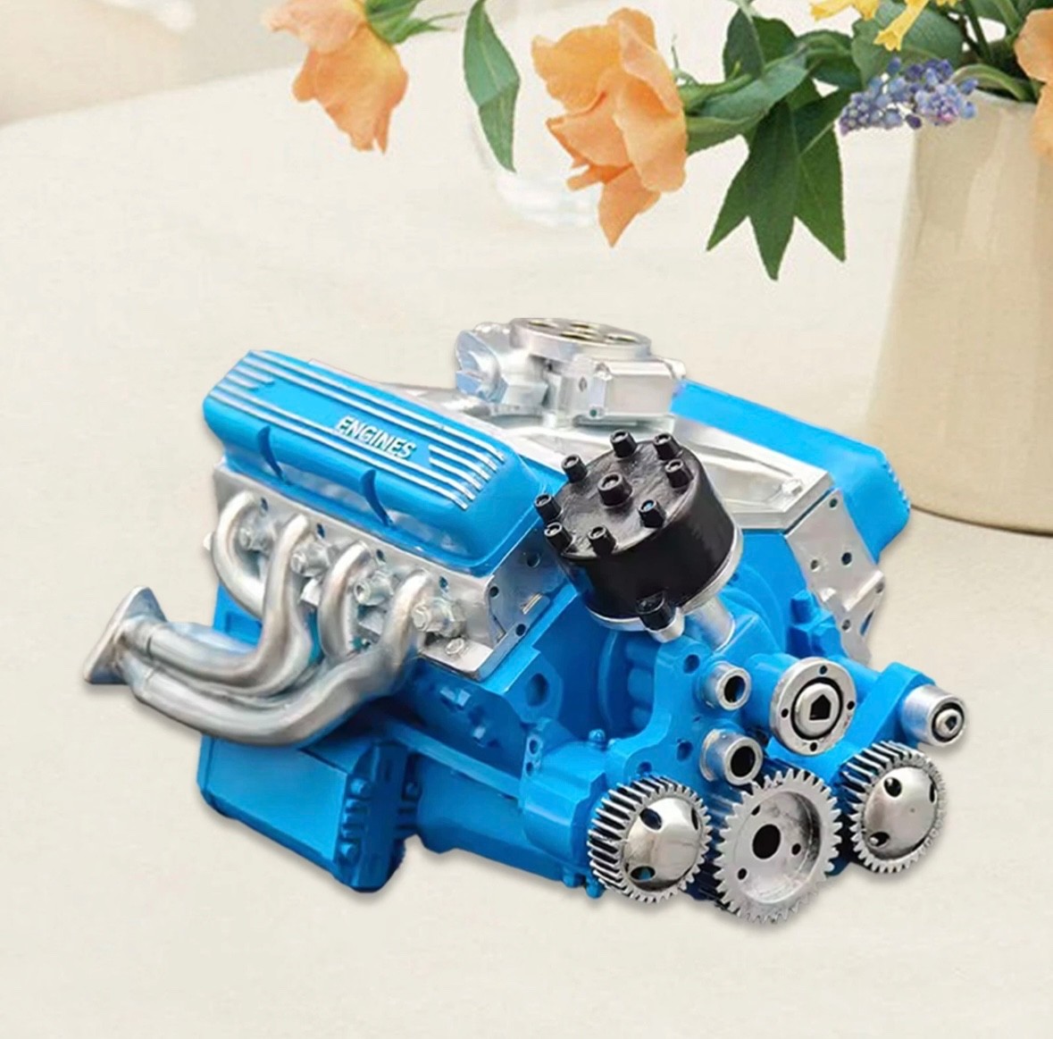 3PK V8 Engine Motorized Model Full Assembly Model Internal Combustion Hobby Gift
