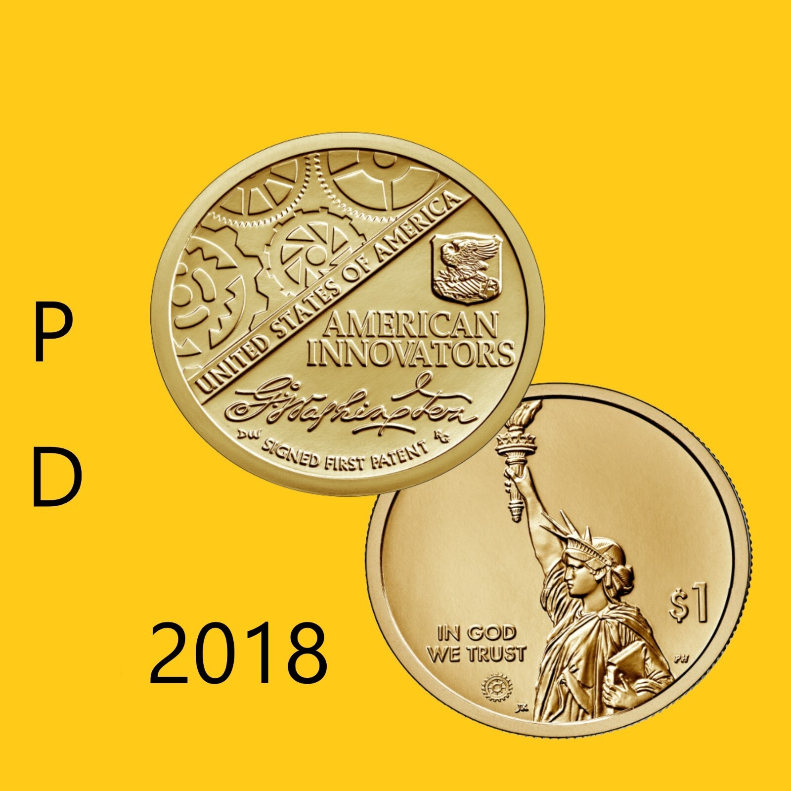 2018 P D (2 Coins) AMERICAN INNOVATION DOLLAR - BU