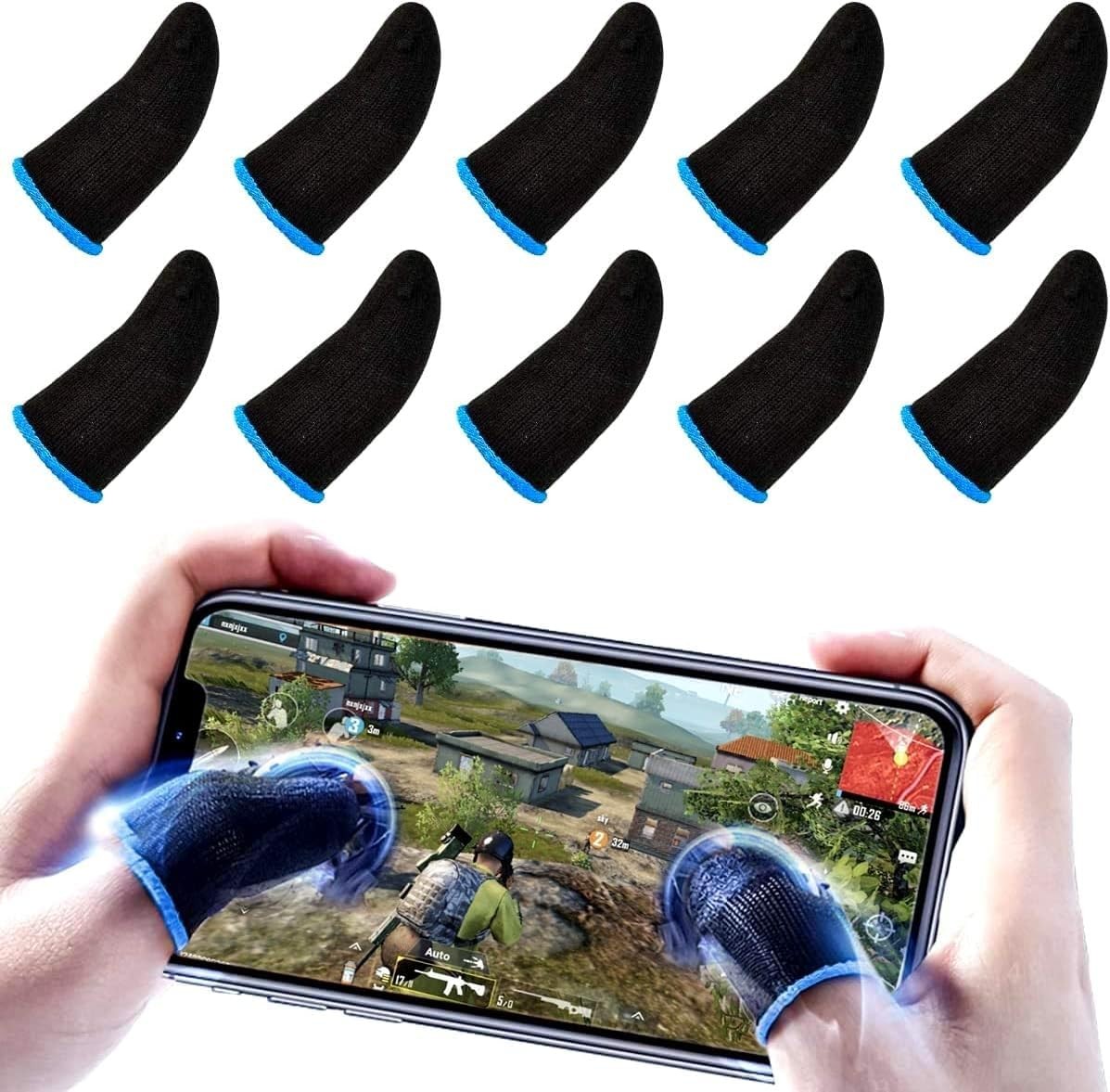 I.U.O.T Finger Sleeves for Gaming | PUBG Sleeve Mobile Black