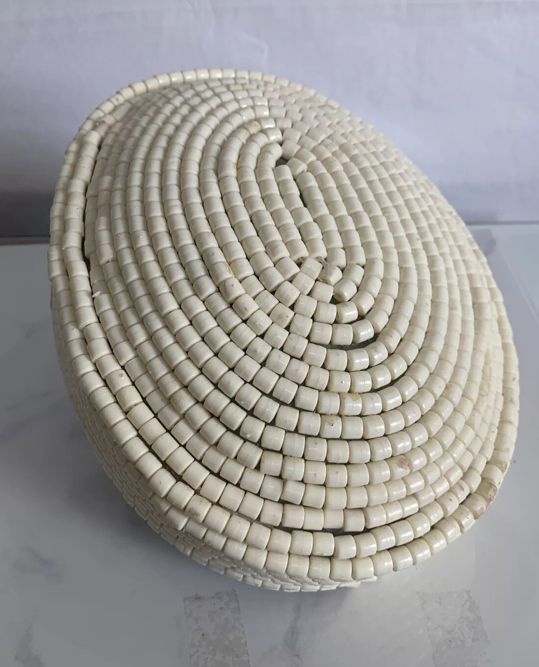 Igbo Nigerian Traditional Coral Beaded Cap 22cm  Light Damage