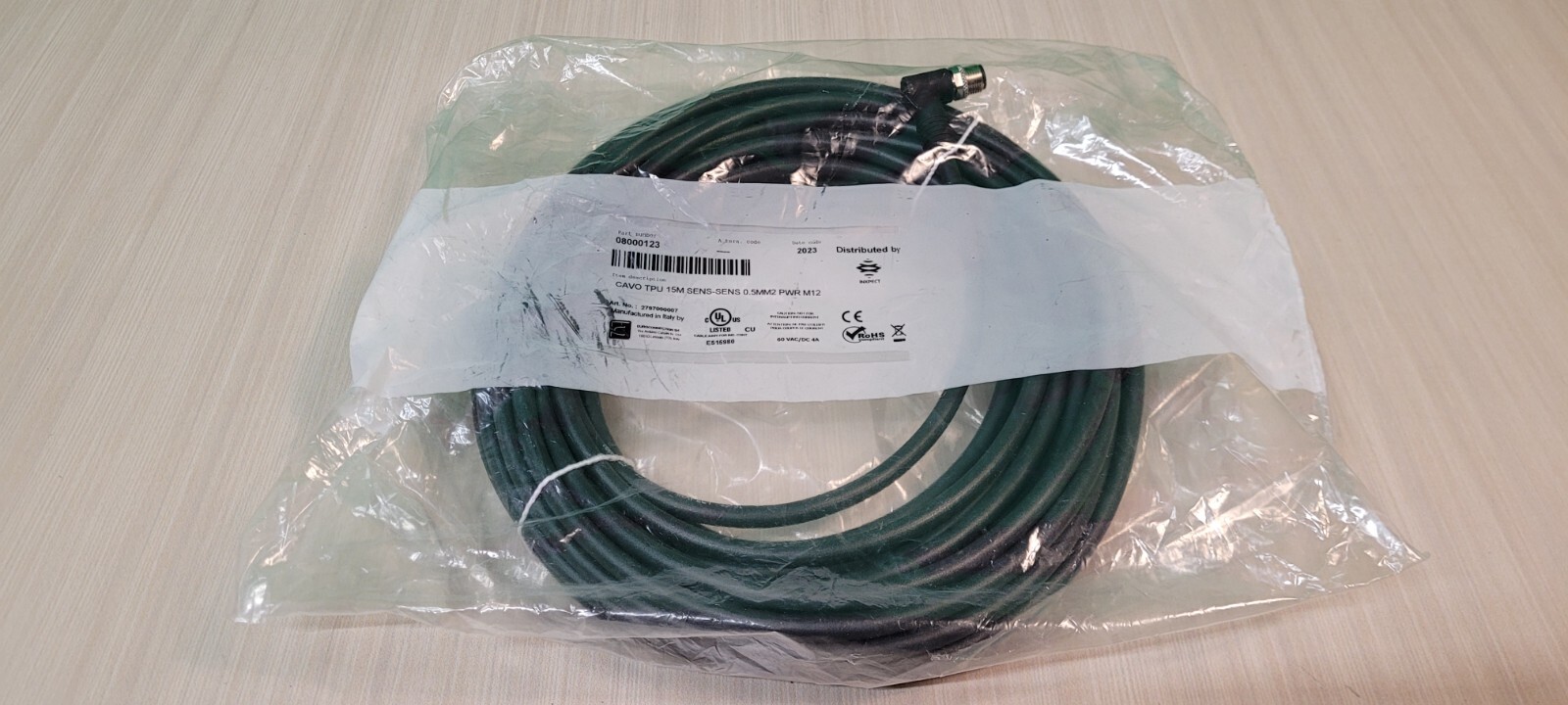 Inxpect Cable S200 CB shielded 15M M12 CAVO TPU SENS-SENS 08000123 2797000007