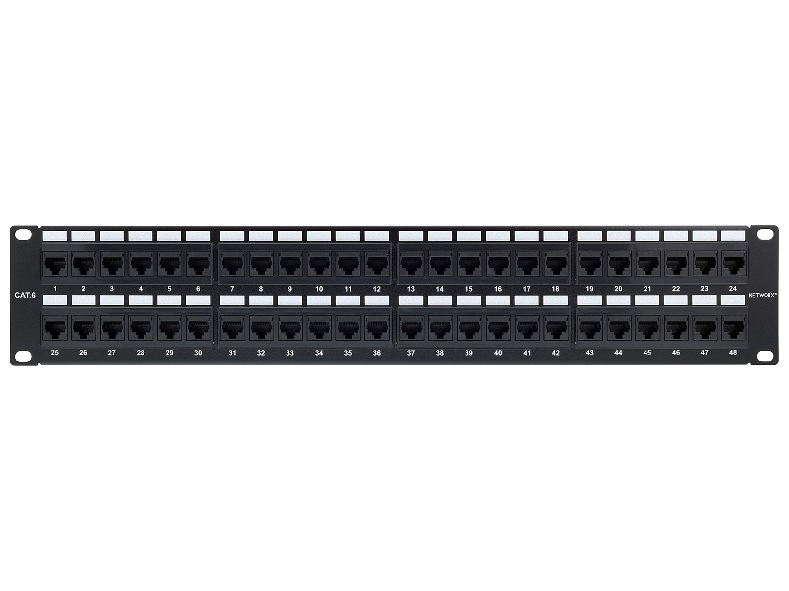 Networx Rackmount 2U 48 Port Network Patch Panel (19-inch Cat6 Patch Panel