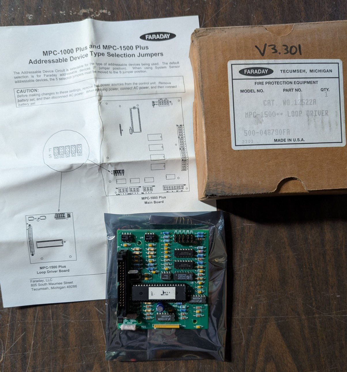 Faraday MPC-1500, Loop Driver Card #12522A