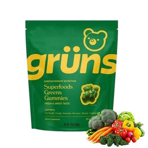 Multivitamin Gruns Vegetable Bears Gummies, Superfood Greens Blends Gummy 120g