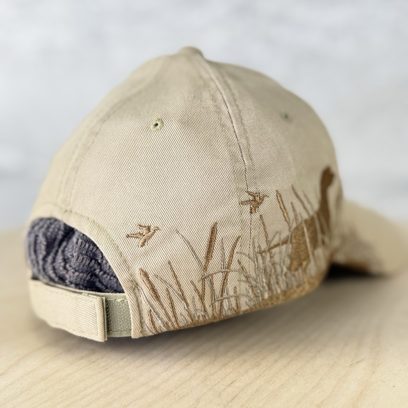 Ducks Unlimited Baseball Cap - Tan w/ Brown Embroidery