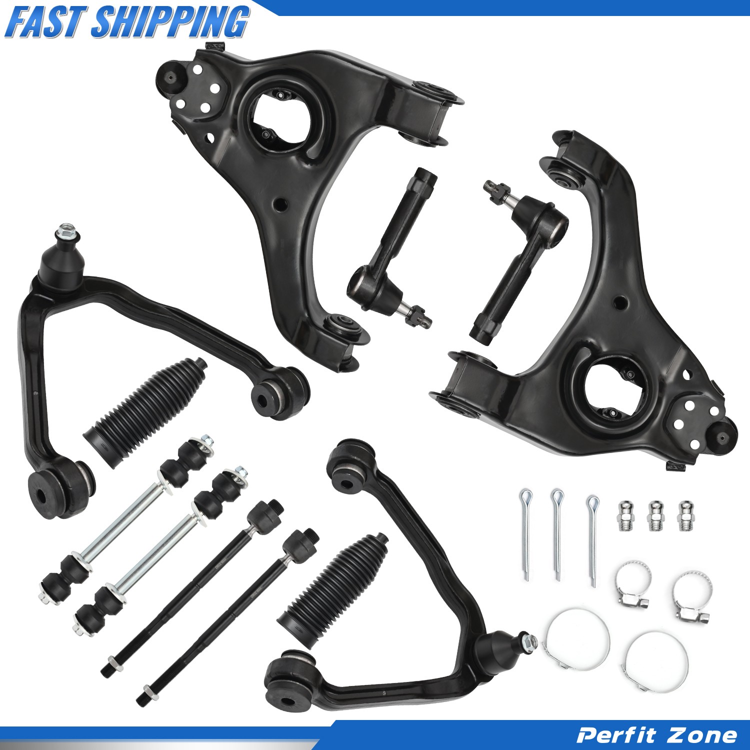 Front Upper Lower Control Arms Kit W/ Ball Joint For 1999-2006 GMC Sierra 1500