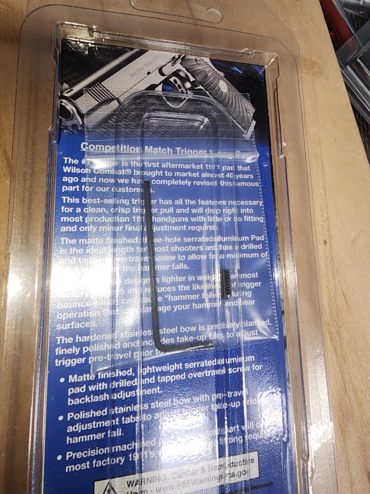Wilson Combat Match Comp 3 hole Target Trigger 1911 1991 or clone Custom Trigger