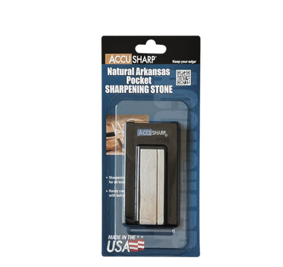 AccuSharp Natural Arkansas Pocket Stone For All Types of Steel Hooks And Darts