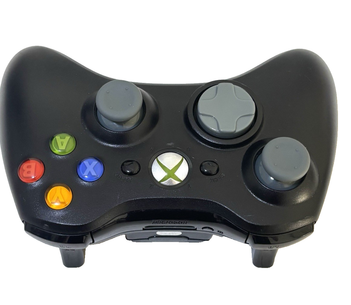 Official Microsoft Xbox 360 Wireless Controller Black Gray OEM Xbox 360