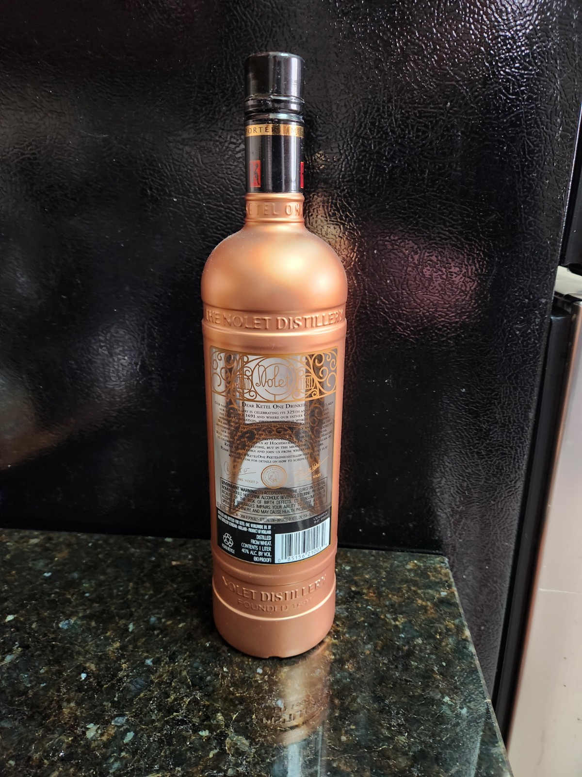 Rare Ketel One Vodka Commemorative Copper 325th Anniversary Bottle (Empty) + Cap