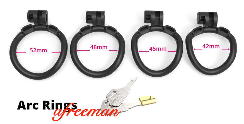 2023 NEW Bionic Design Hinged Cage Male Chastity Device Metal 2 Types Rings
