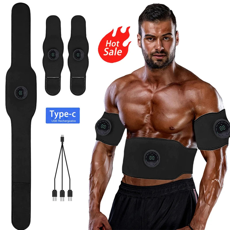 EMS Abdominal Muscle Toning Trainer ABS Electric Stimulator Fitness Workout Belt