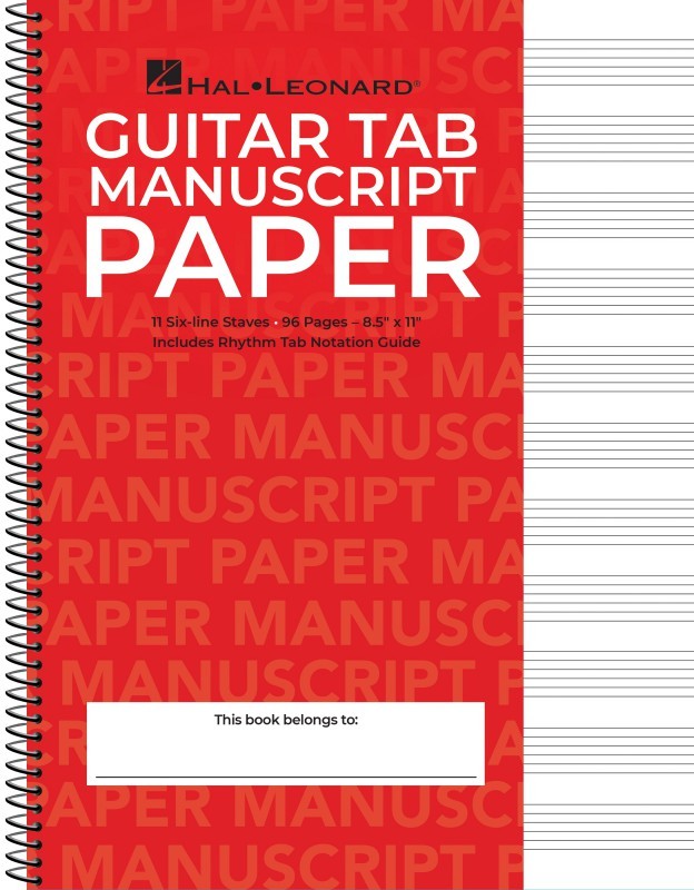 Guitar Tablature Manuscript Paper Spiral-Bound Manuscript Paper NEW 000151529