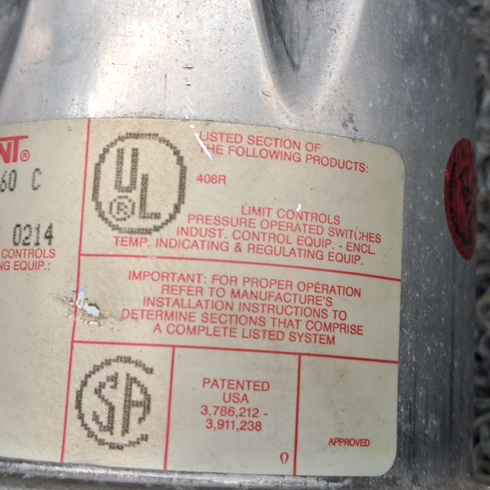 Asco SB100 & TE 10A11 TRI-POINT Limit Control
