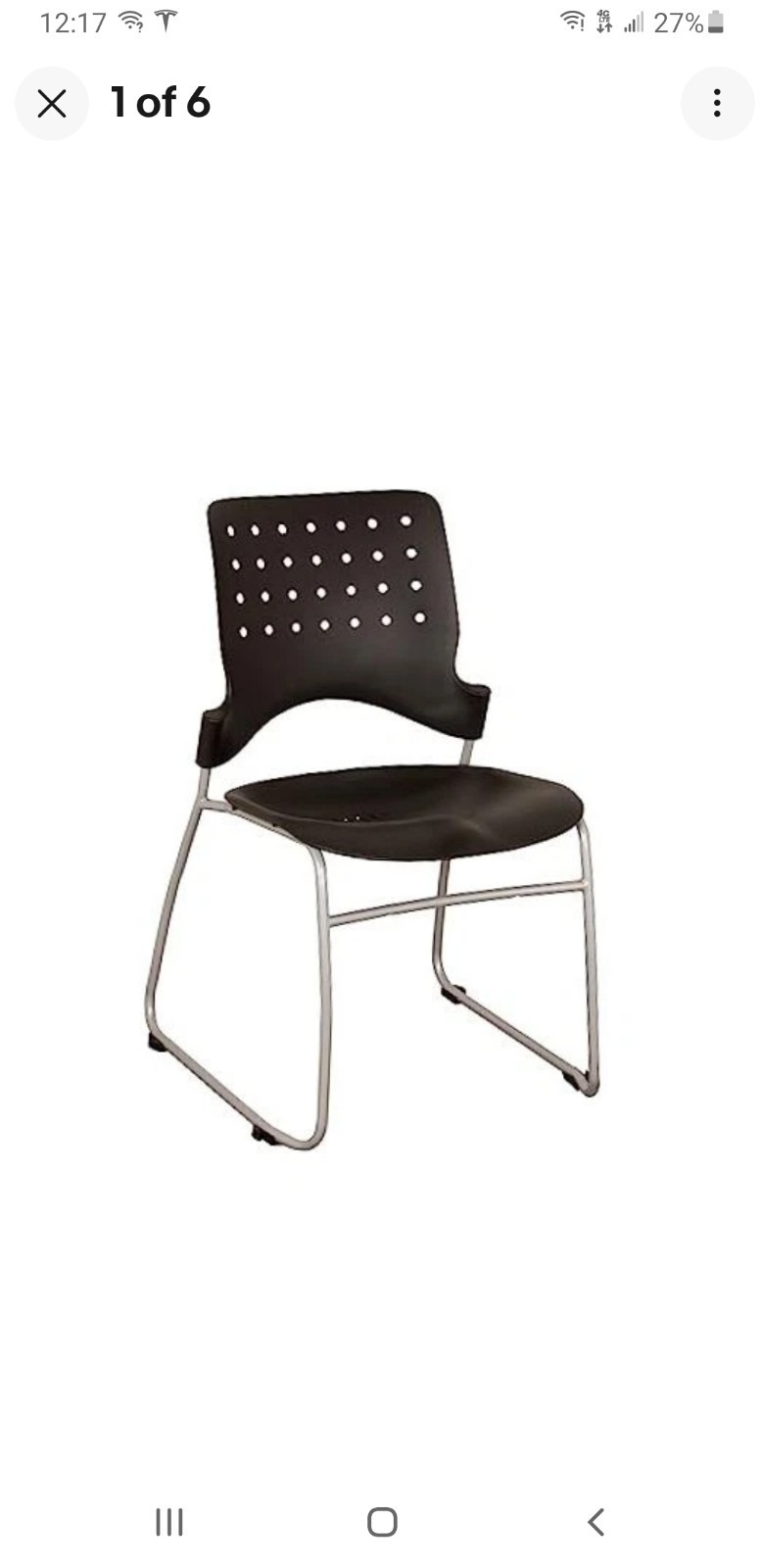 Commercial Furniture Ballard Plastic Stack Chair, NOR-T1002-SO (Pack of 2)