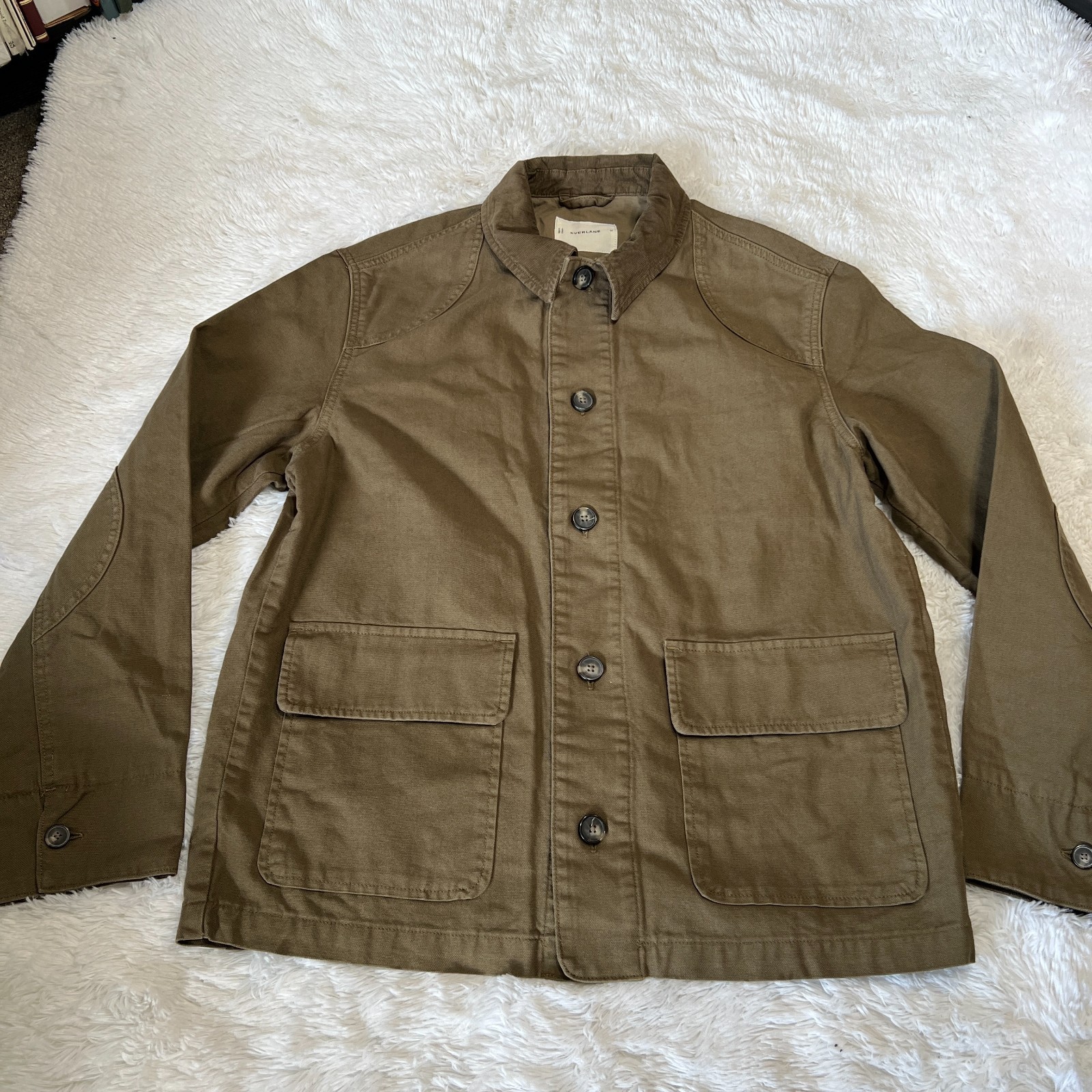 EVERLANE THE BARN JACKET BEECH COTTON CANVAS