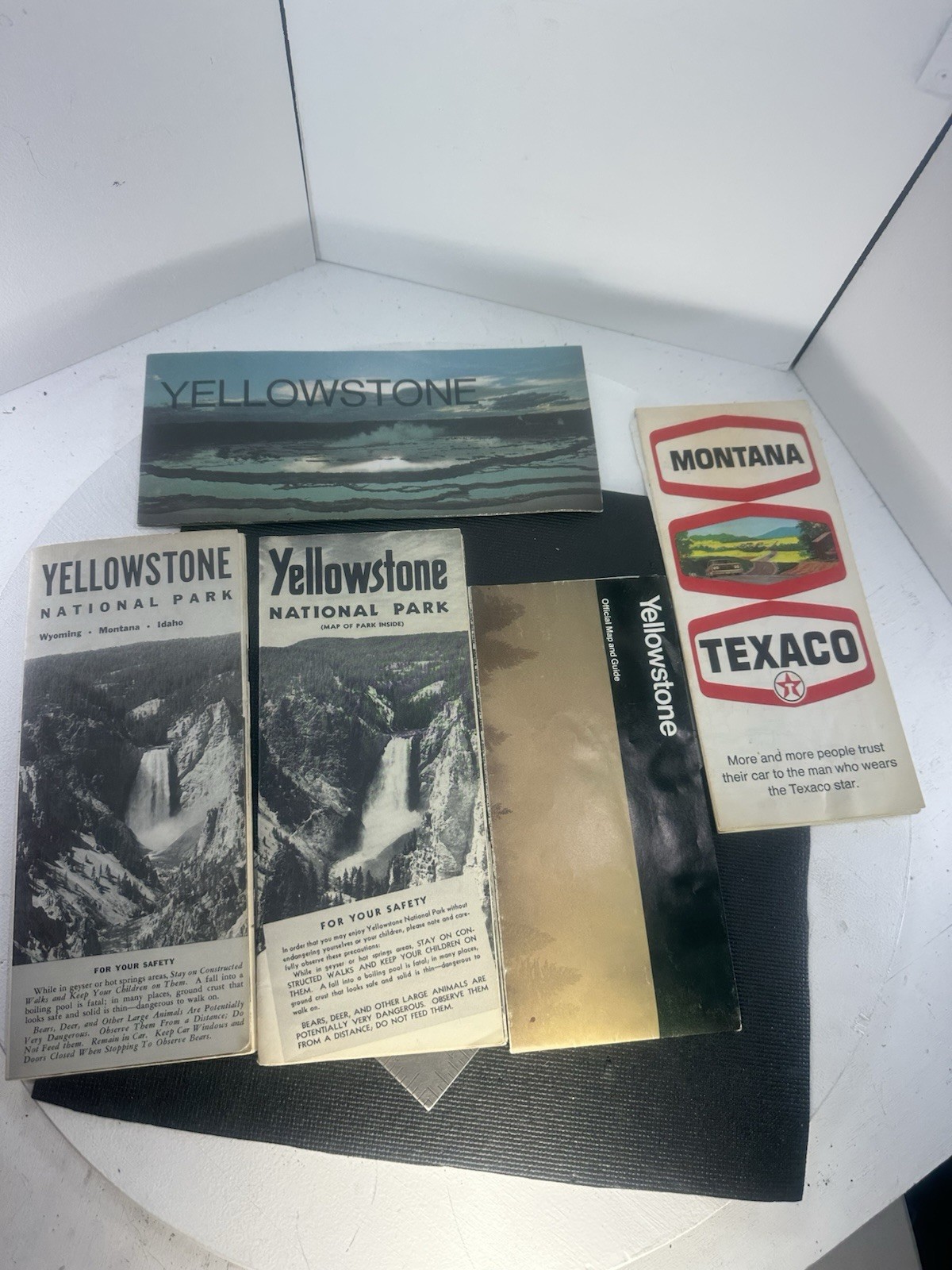 Vintage Yellowstone National Park Maps Brochures Lot Texaco Montana 1949-1986