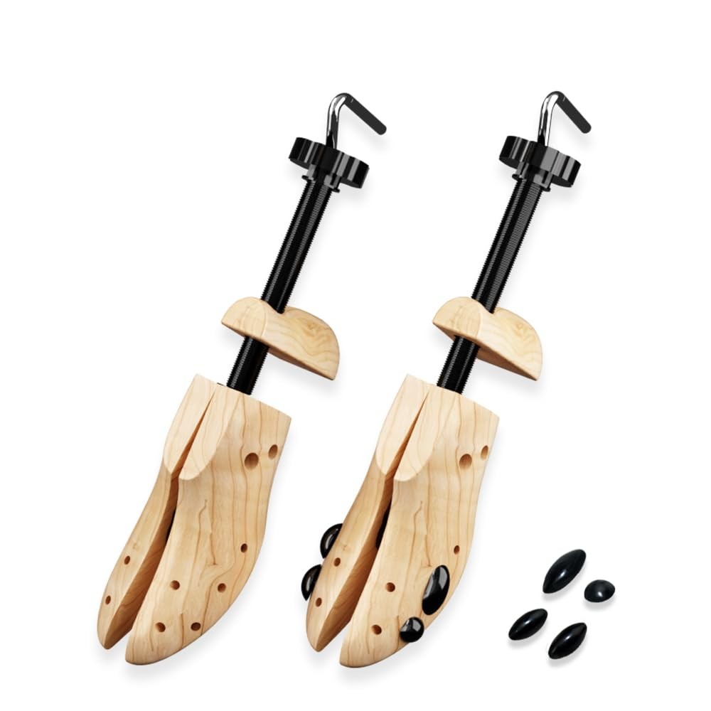 Wooden Shoe Stretcher, Shoe Trees for Men Women, 4 Way Adjustable Shoe Expand...