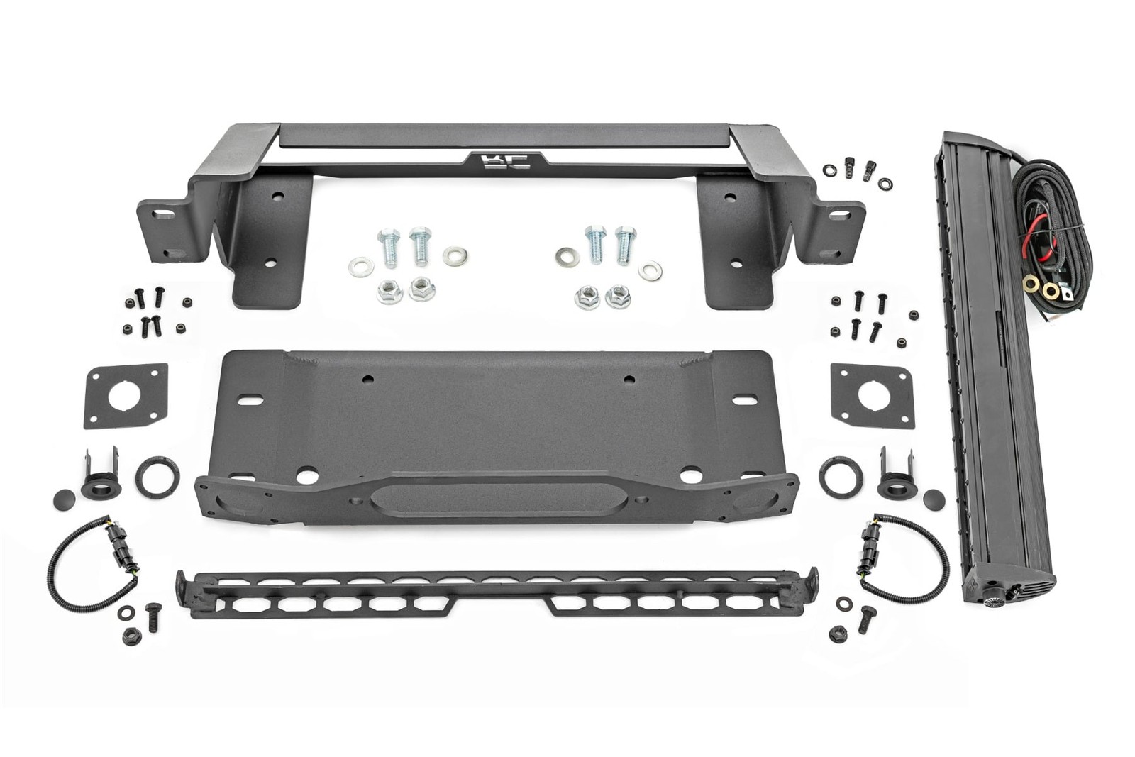 Rough Country Winch Mount Kit w/LED 21-25 Ford Bronco OEM Steel Bumper 51067