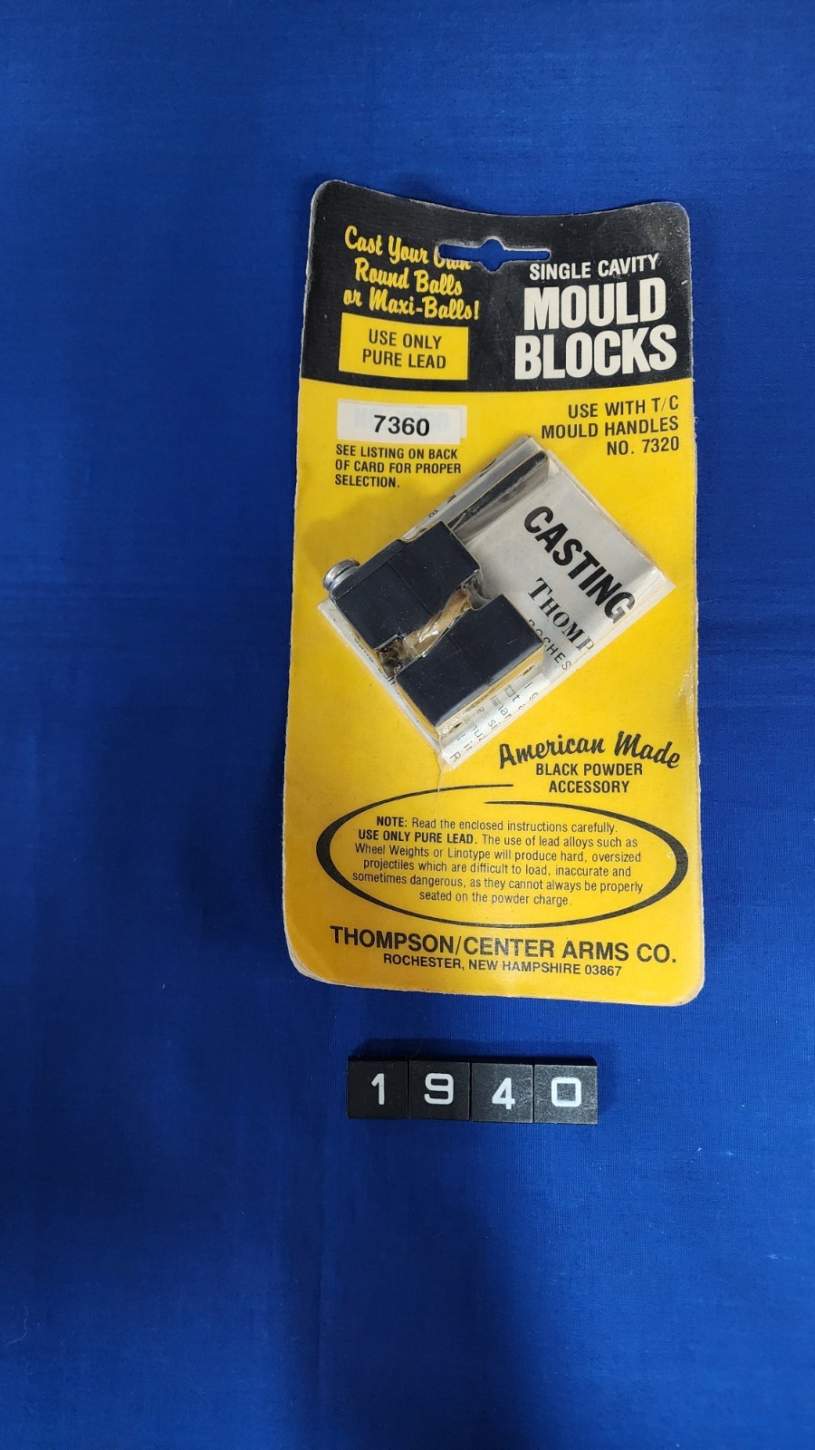 Thompson Center .350 Round Ball Single Cavity Mould Block 36 cal