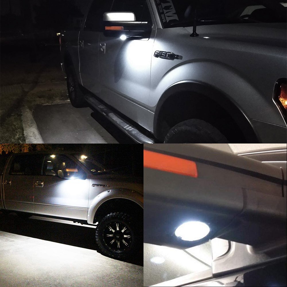 LED Side Mirror Puddle Light Kit For Ford F-150 Explorer Expedition Edge Taurus