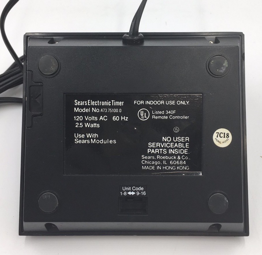 Sears Whole-House Console Timer 473.75100.0 programmable whole house 75100