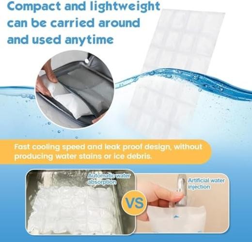 Ice Sheets for Coolers Reusable - Ice Pack Sheets - Ice Mat with white-4PCS