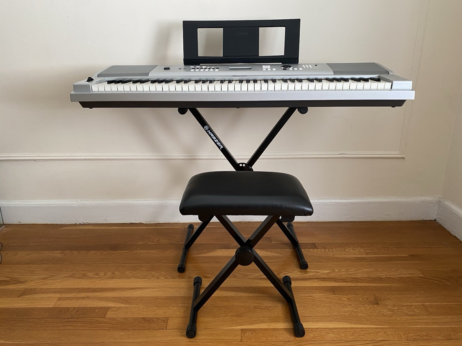 Yamaha Portable Grand DGX-230 Piano Keyboard — Complete Setup
