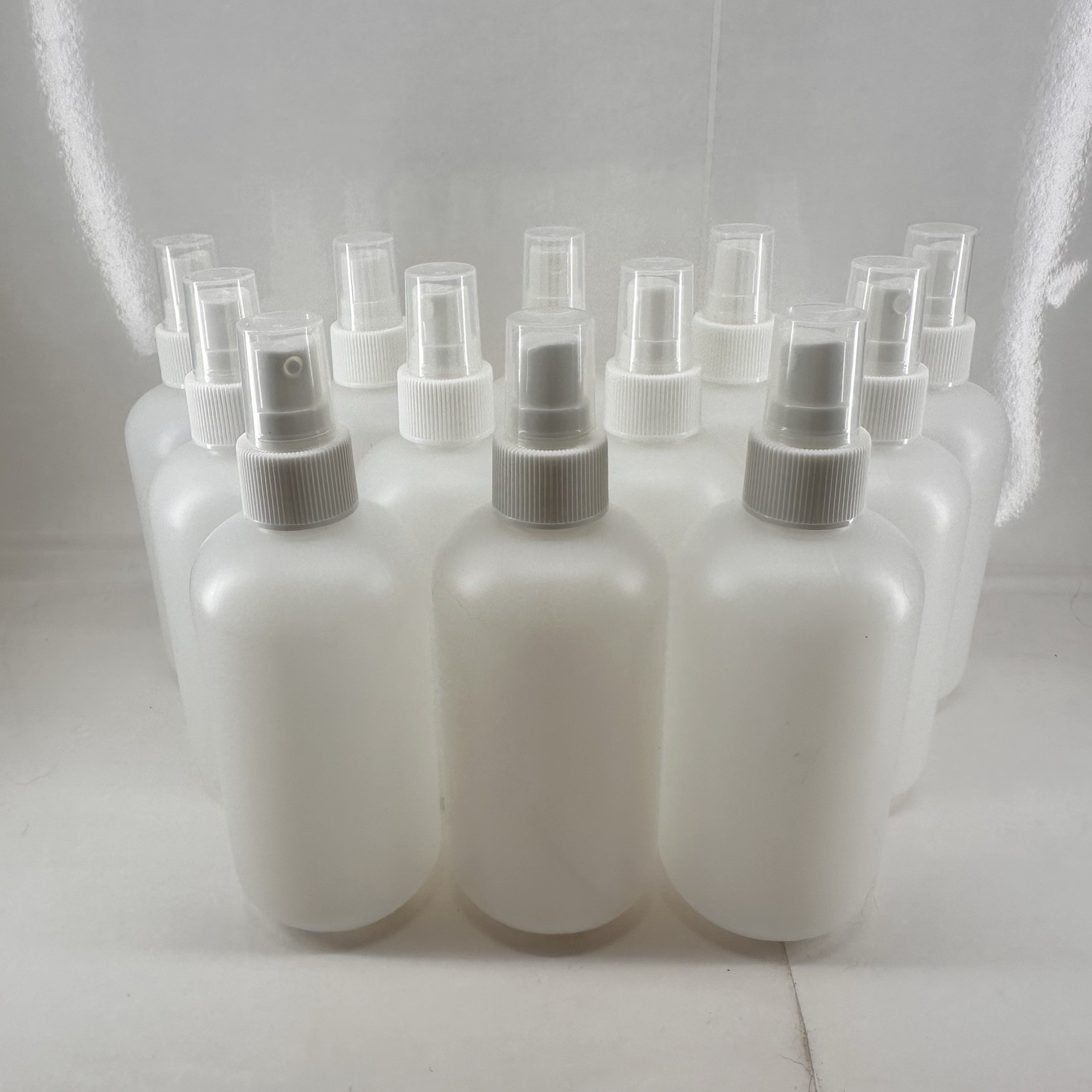 12 Empty Spray Bottles 8 oz. Frosted Mist New Opaque