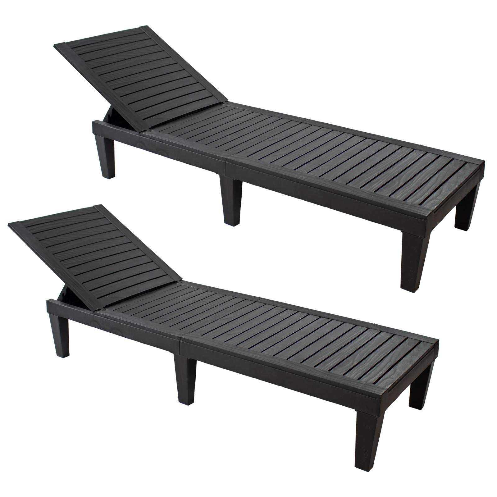 Sunnydaze 5-Position Outdoor Adjustable Chaise Lounge Chair - - Scratch & Dent