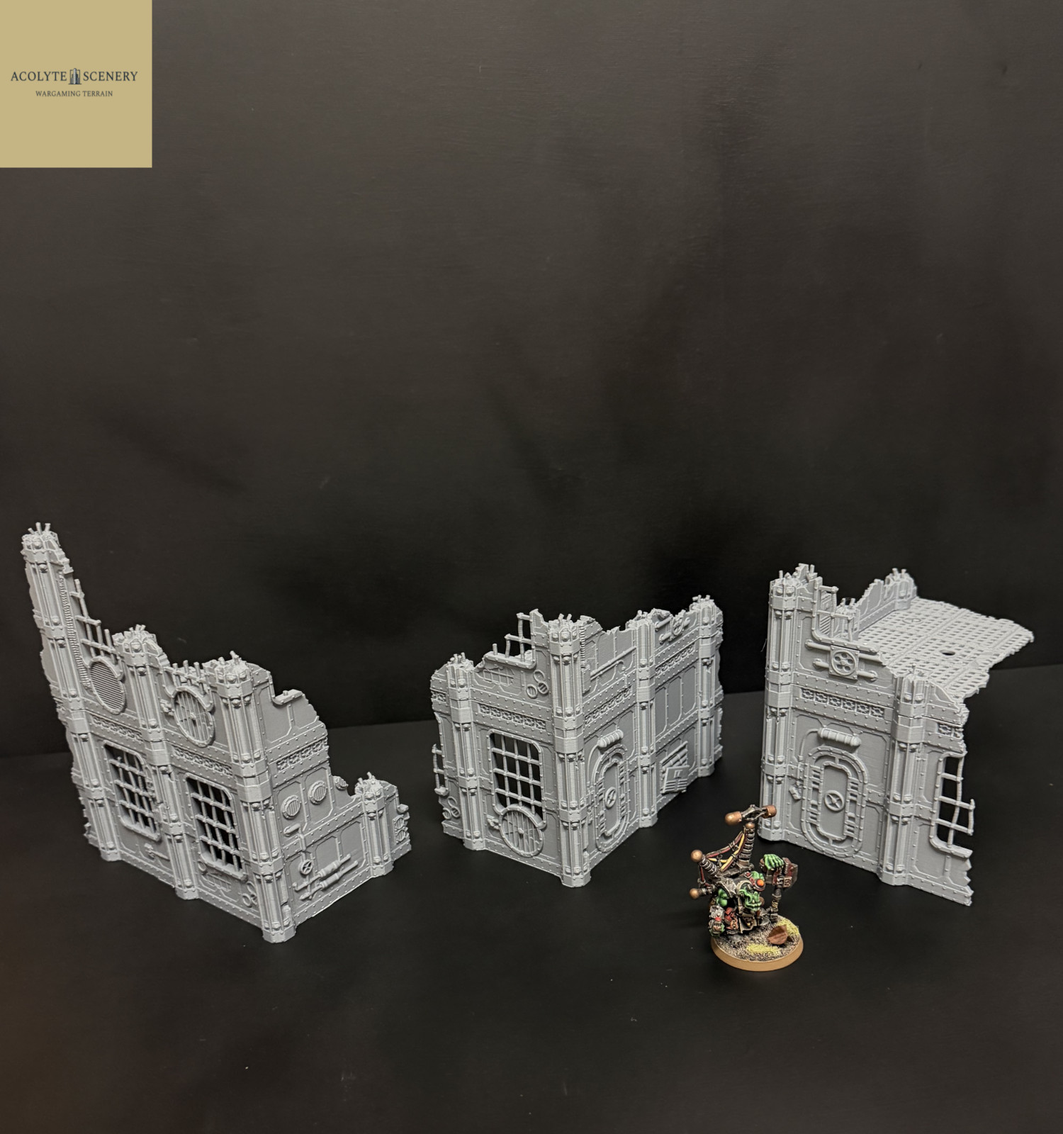28mm Wargaming Terrain 3 Ruin Bundle Easy-Build compatible with 28mm Wargames